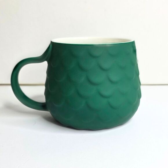 Starbucks Green Siren Scaled Mermaid Fish Tail Handle 2025 Mug - NEW - Picture 3 of 7